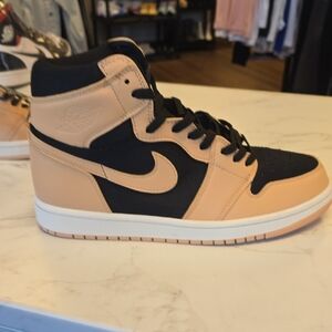 Jordan High-Top Sneakers in Peach and Black